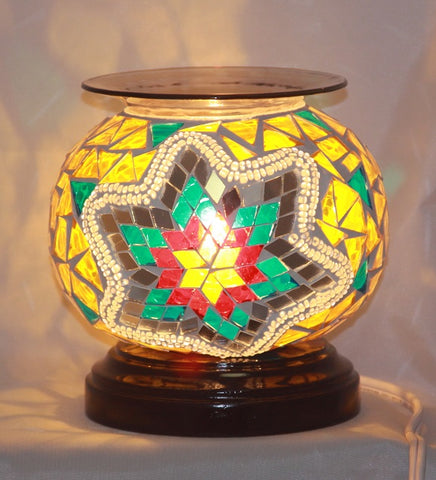 Green Mosaic Glass Fragrance Lamp - Style ED368
